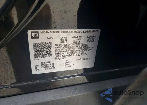 2026 GMC Terrain Elevation z USA, uszkodzony, nr VIN 3GKALMEG9TL117385